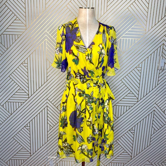 Diane von Furstenberg Katina Dress Chrome Yellow - Picture 2 of 8